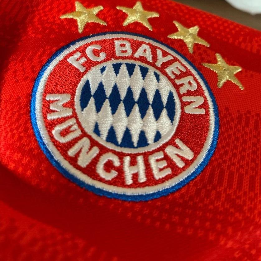 Adidas FC Bayern Munich 2019/20 Home Pullover Simple Short Sleeve Football Shirt Men Tops Red DX9252