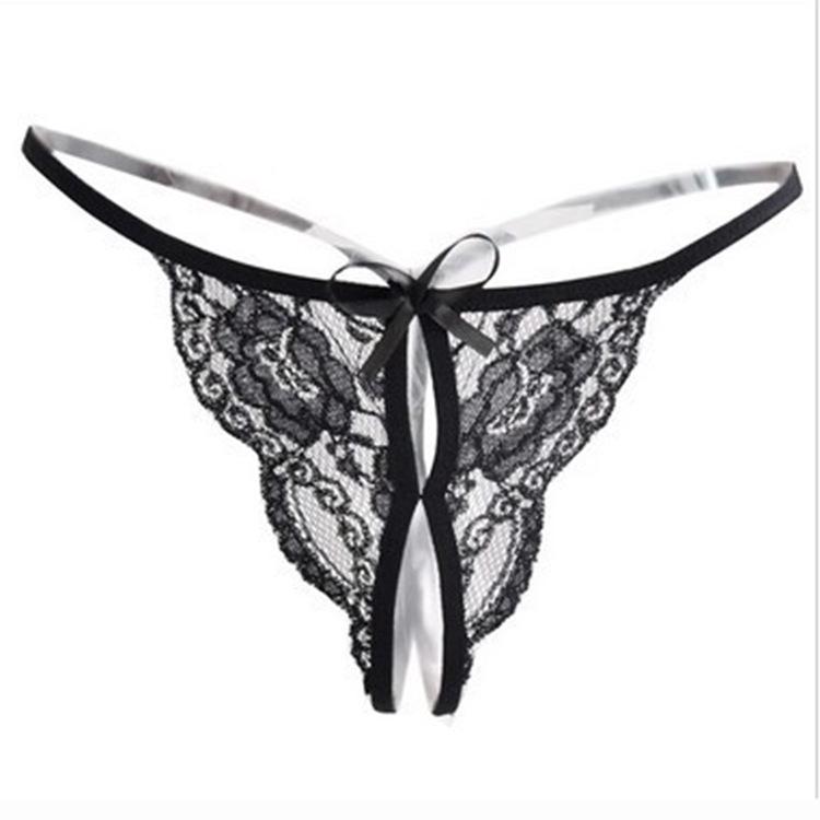 Meiziya Plus Size Open Crotch Lace Thong Lingerie