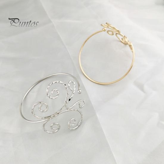 Armbånd Armkjede Lett Lys Farge Blank Uthult geometrisk mønster Armmansjett Armring Kroppsarmbånd Smykkegave