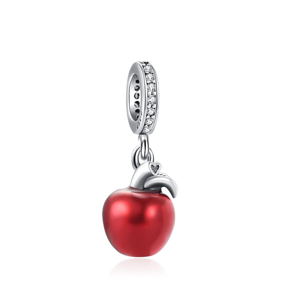Copper Strawberry Cherry Apple Fruit Dessert Series Diy Charm Beads Fit For Original Bracelets Women'S Boutique Jewelry