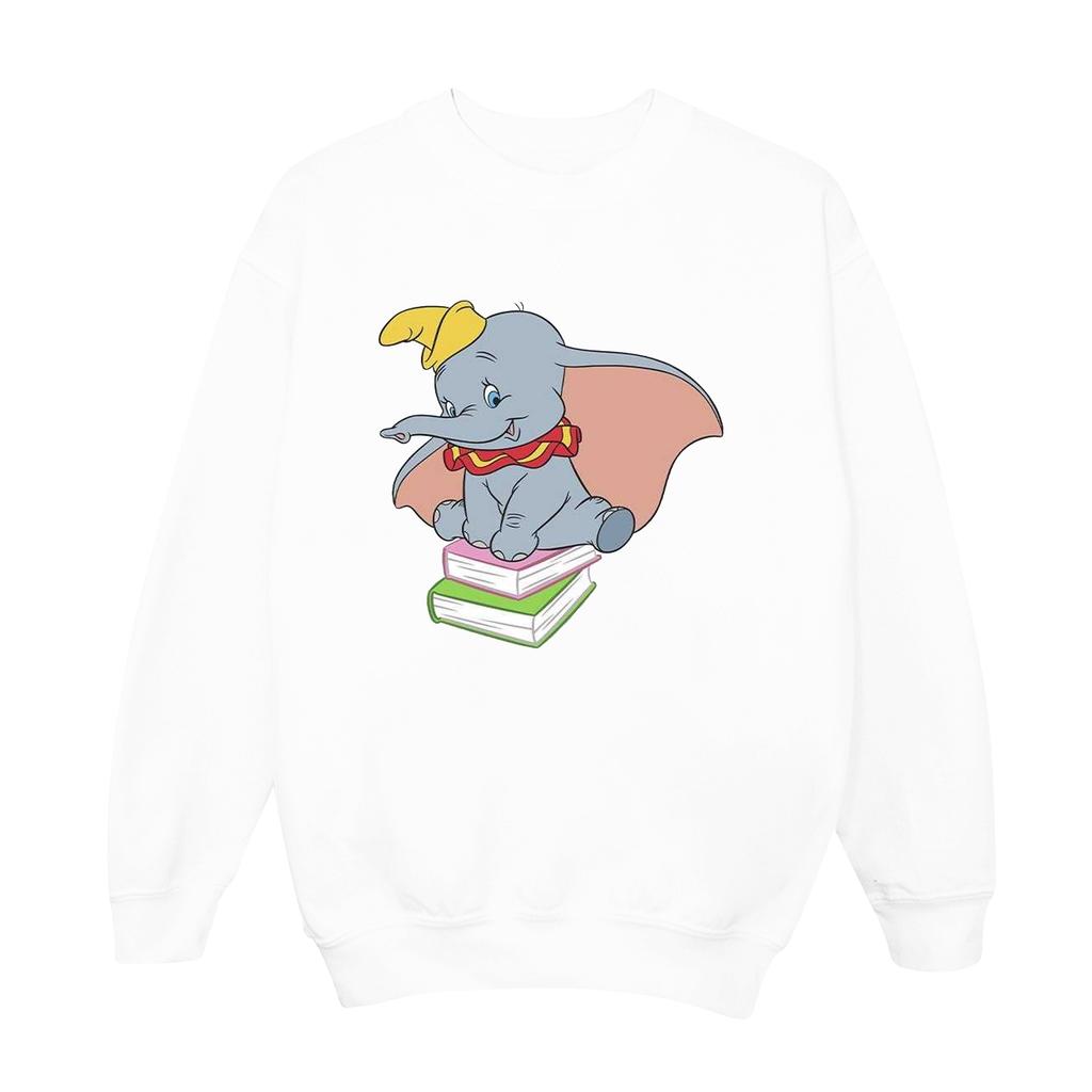 Disney Mädchen Dumbo sitzt auf Büchern Sweatshirt