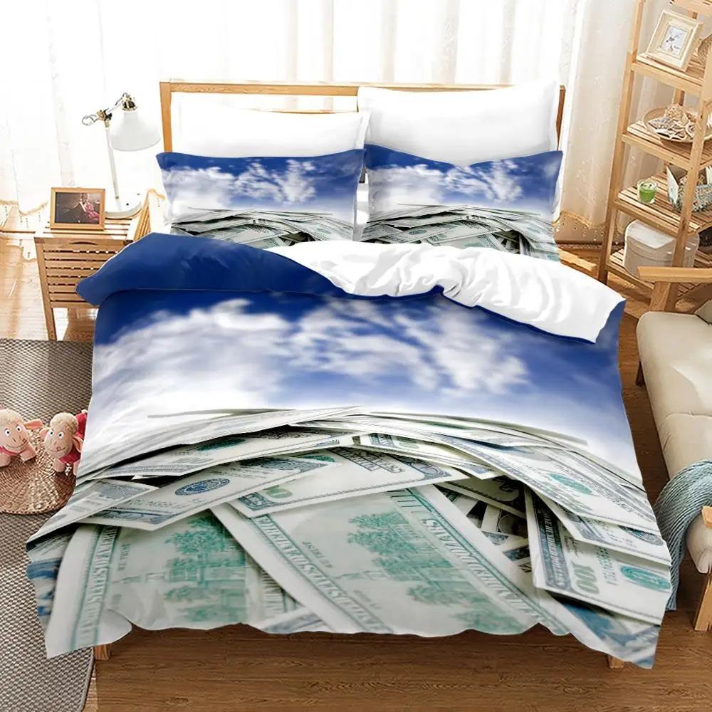Dollars Bedding Collection 3D Print Banknotes Duvet Cover Home Textiles Single Twin Full King Size With Pillowcases Dropshipping