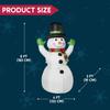 Syncfun 6 FT Christmas Inflatables Snowman Outdoor Decorations Christmas with Built-in LEDs for Holiday Party Garden Lawn Decor