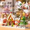Latest Small Blocks Fun Christmas Tree Goods Music Box Santa Claus Construction Blocks Toy Adults Present Xmas New Year Girl  Yg
