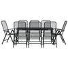 VidaXL Garden Dining Set 9 Pcs Anthracite Metal Mesh 3211823