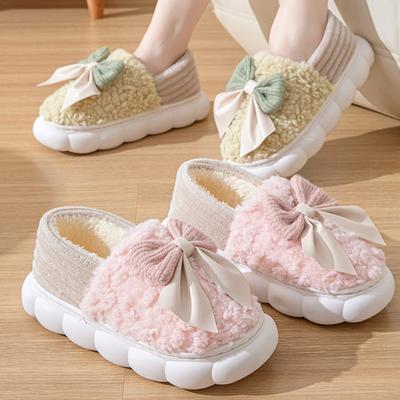 Warm Slippers, Women's Winter Package Heel, Indoor Home Warm, Plush Warm Shoes