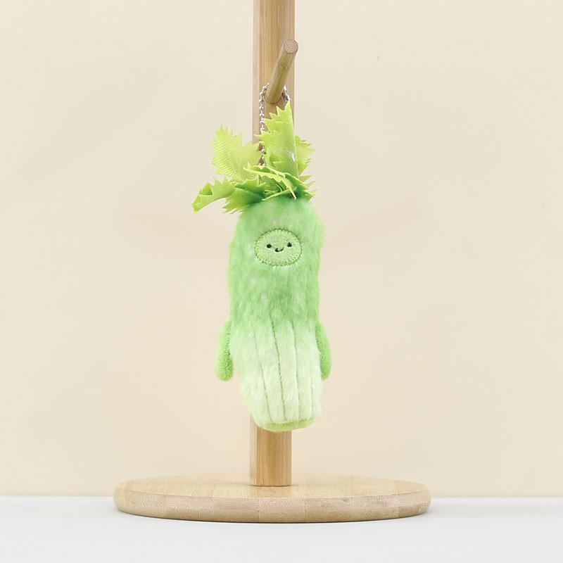 Plush Pendant Celery Toy With Short Pile Stuffed Animal Keychain Gift For Kids
