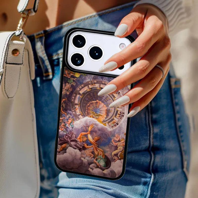 Renaissance art Painting soft Phone Case For iPhone 17 Air 14 15 13 12 Max Cover For Apple 16e 11 Pro Max Plus Coque