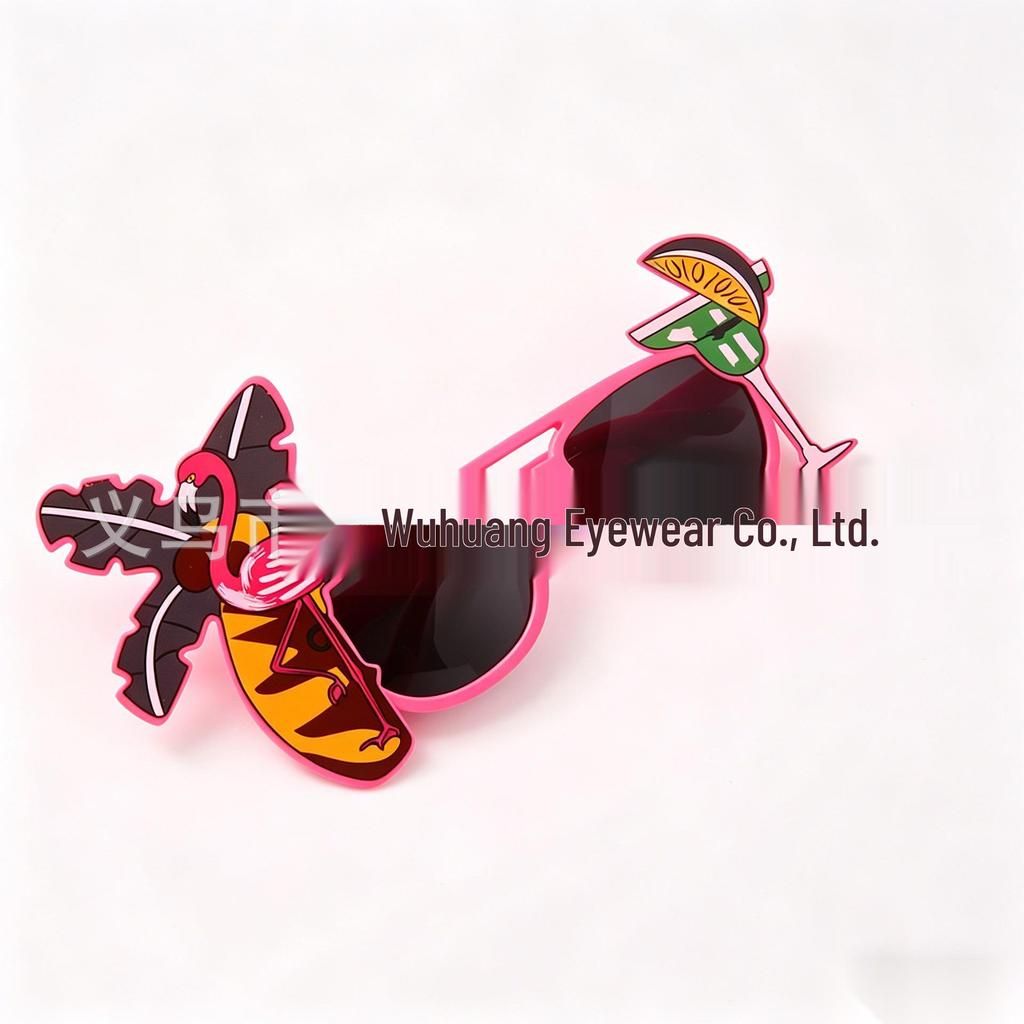 Hawaiian Beach Party Glasses: Coconut Tree, Flamingo, Parrot, Ice Cream, Flower & Wine Glass Fun