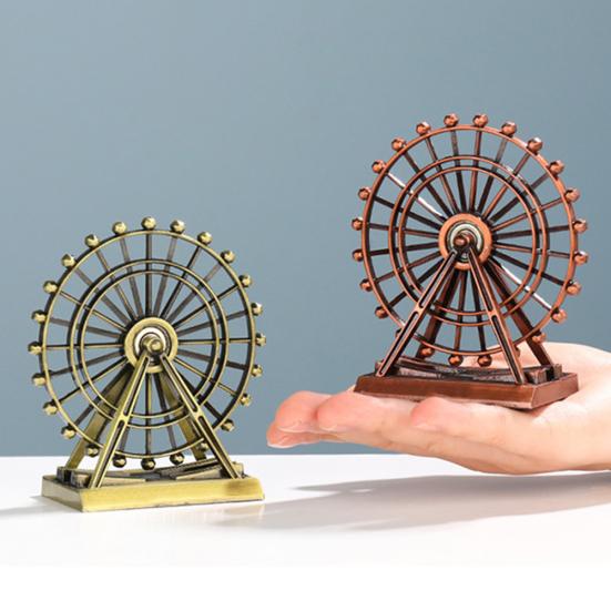 Retro The London Eye Creative Metal Ferris Wheel Ornament Home Desk Decor Gift