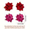 4Pcs Rose Hair Clips Bridal Wedding Party Hair Accessories Women Elegant Floral Hair Ornaments Special Occasions Daily Styling