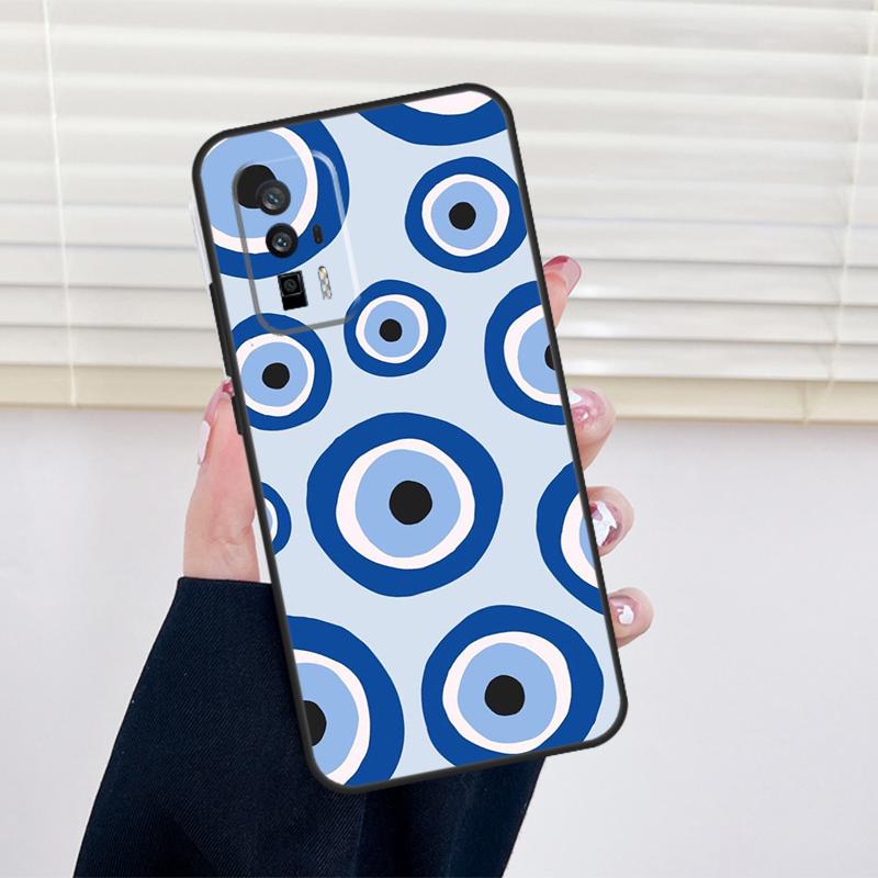 Evil Eye Cover For Xiaomi 15 14 13 Ultra 11T 12T 13T 14T Pro POCO X7 Pro X3 X5 X6 M6 F5 F6 Pro Case