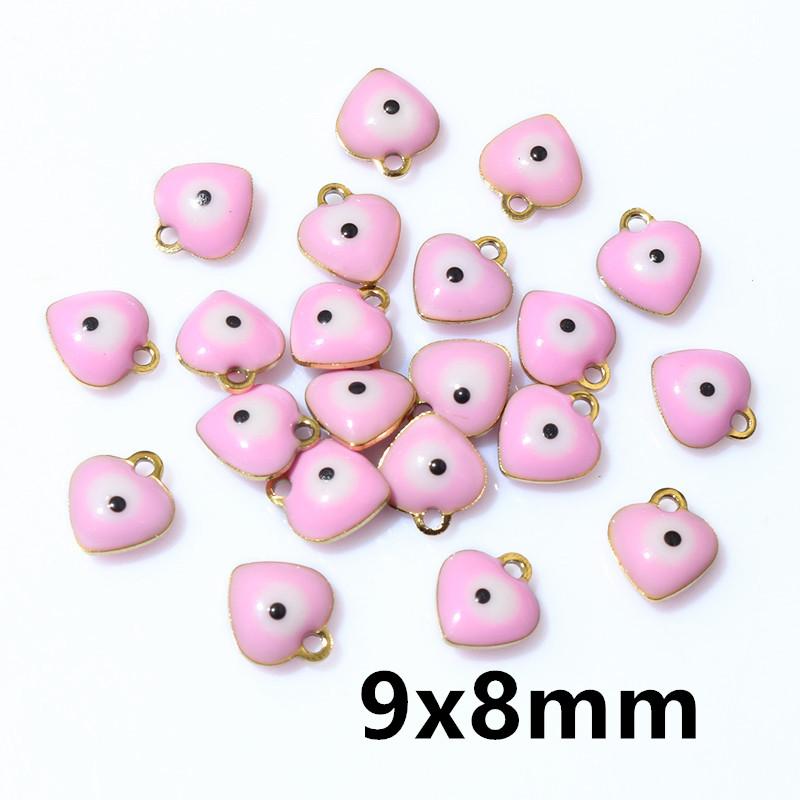 20pcs 10x8.5mm Enamel Evil Eyes Star Charms Pendant Stainless Steel DIY Jewelry Making Accessories Findings Bracelet Earrings