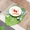Elastic Place Mat Bright-colored EVA Creative Leaf Shape Dinner Mat for Home