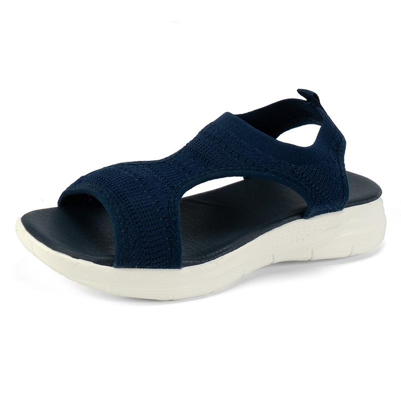 2024 Women's Casual Slip-On Flying Woven Sandals with Low Heels