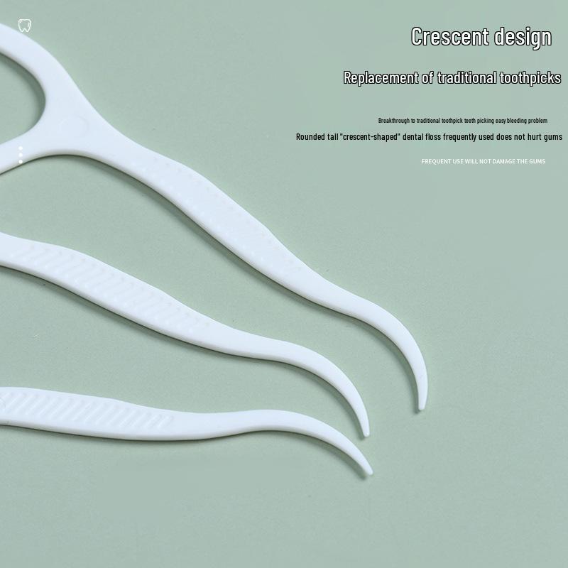 Ultra-Fine Disposable Dental Floss Sticks - Portable Toothpick Floss for Family, Cleans Interdental Spaces