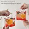 Portable Handbag Glass Cup,Creative Cocktail Glasses Cups,Funny Fruit Wine Glass Cups,Ins Style Bag Glass With Straw,Bar Tools