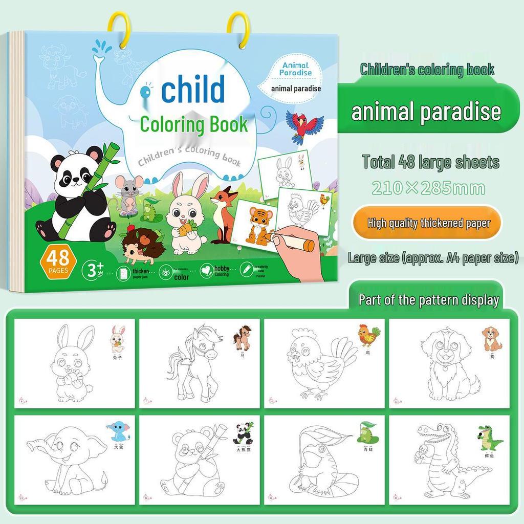 Kids' Coloring & Drawing Book: Transport, Animals & Princess Themes