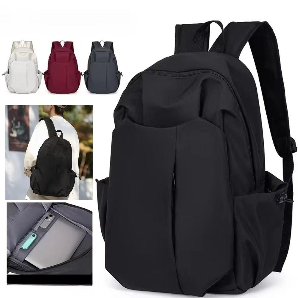 

Fashion Computer Backpack Zipper Travel Shoulder Bag Dirt-resistant Student Schoolbag Women білий