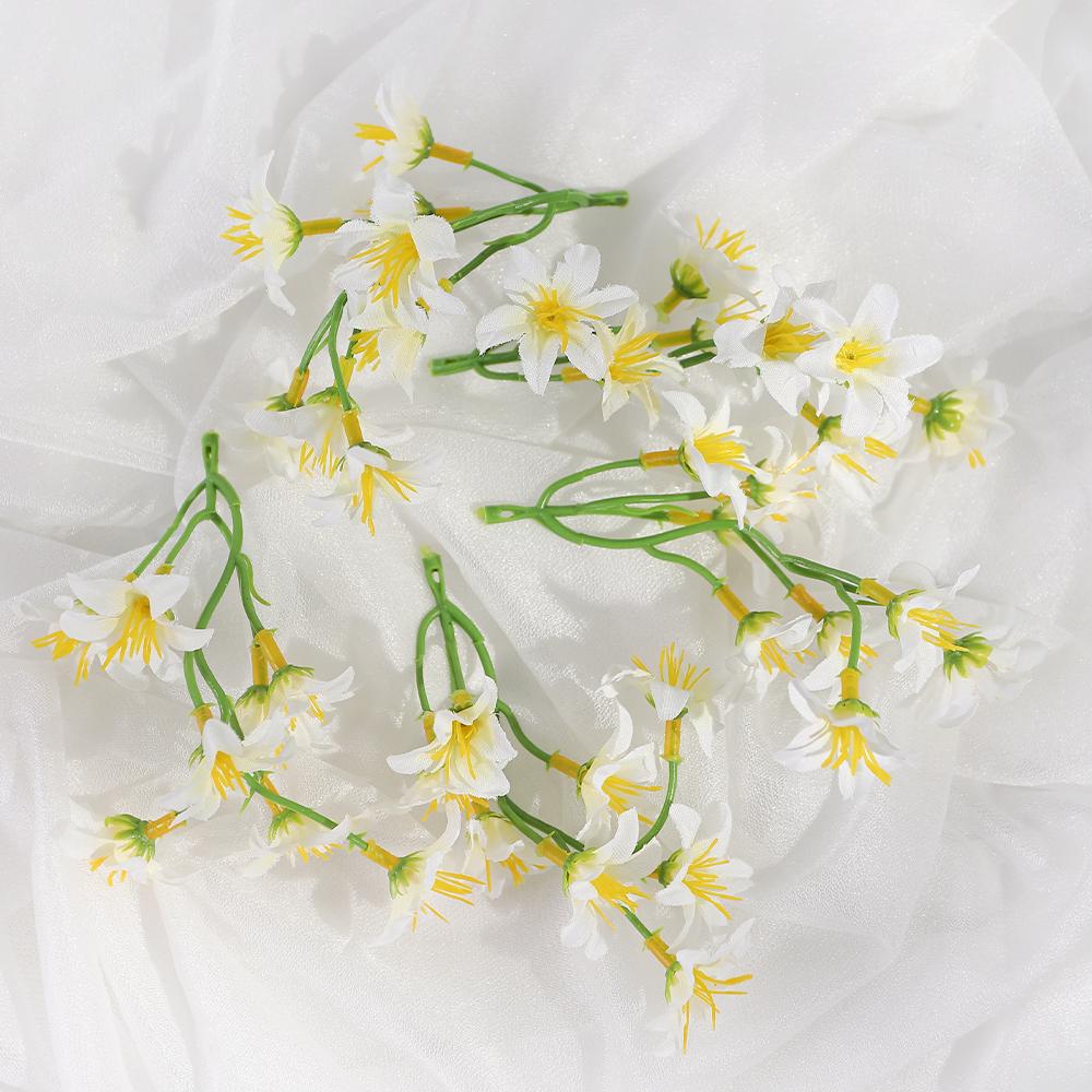 Pastoral Daisy and Sunflower Artificial Silk Flower Bouquet for DIY Wreath Decoration
