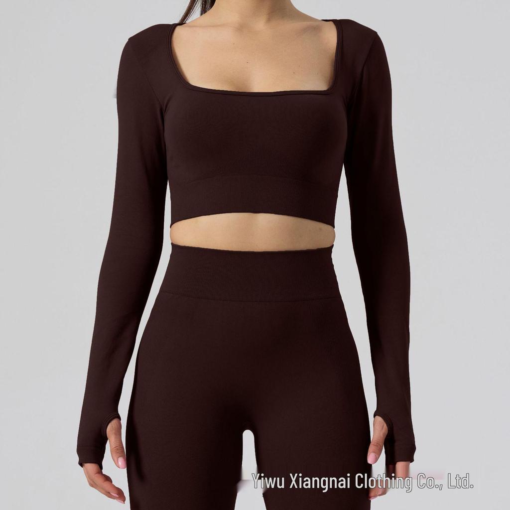 New Seamless Women's Yoga Set: Sports Bra, Fingerless Gloves, and Hip-Lifting Shorts for Fitness