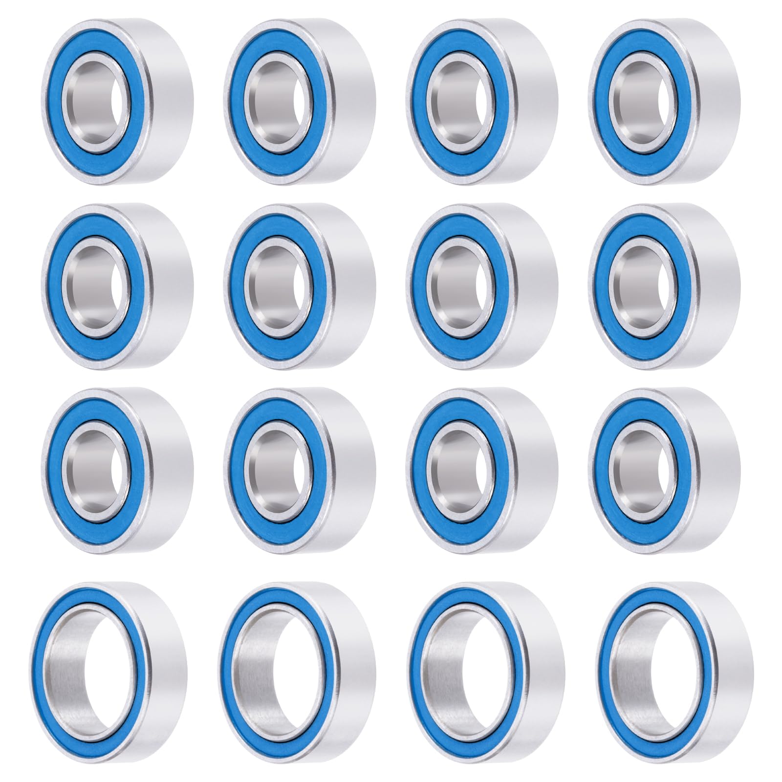 

TRZX 16-Piece Metal Rubber Sealed Bearing Kit Upgrade Parts for Tamiya TT-02B RC Car