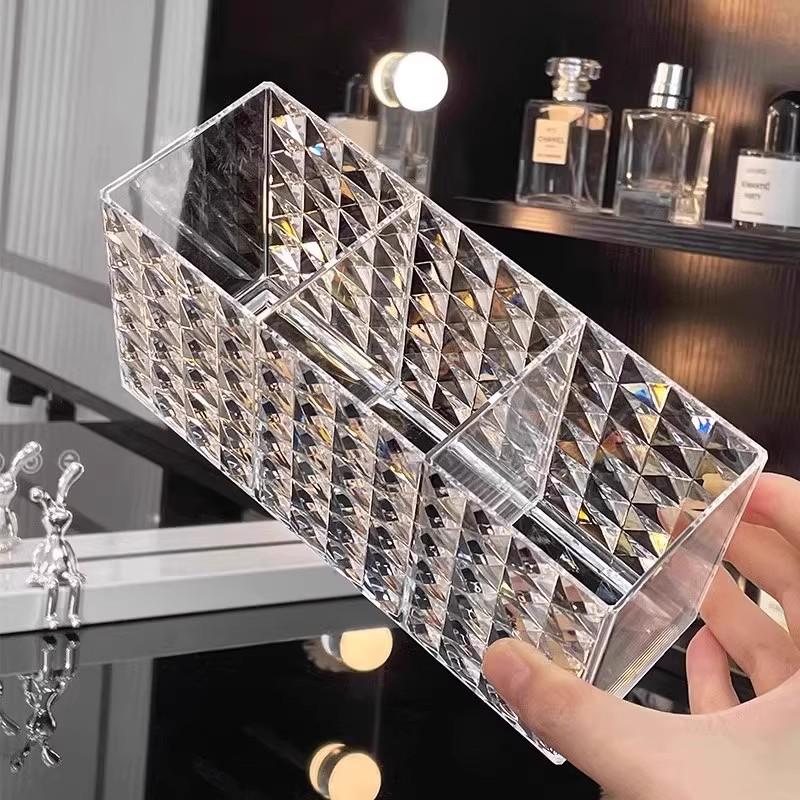 Transparent Acrylic Makeup Brush & Cosmetic Storage Holder