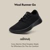 Allbirds WOOL RUNNER GO Natural Black Black Size cm Men's Sneakers, (Natural Sole), 28.0