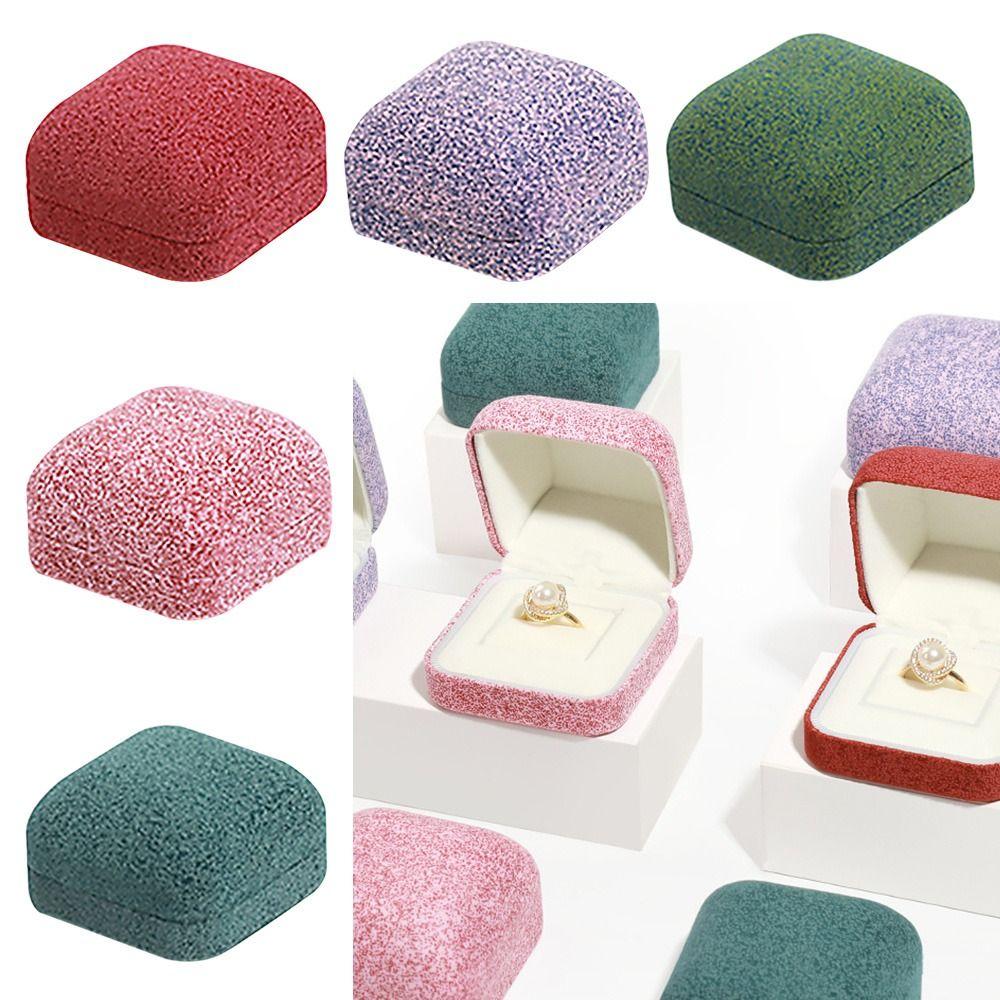 

Durable Wedding Organizer Ring Box Velvet Jewelry Box Ring Display Box Storage Case