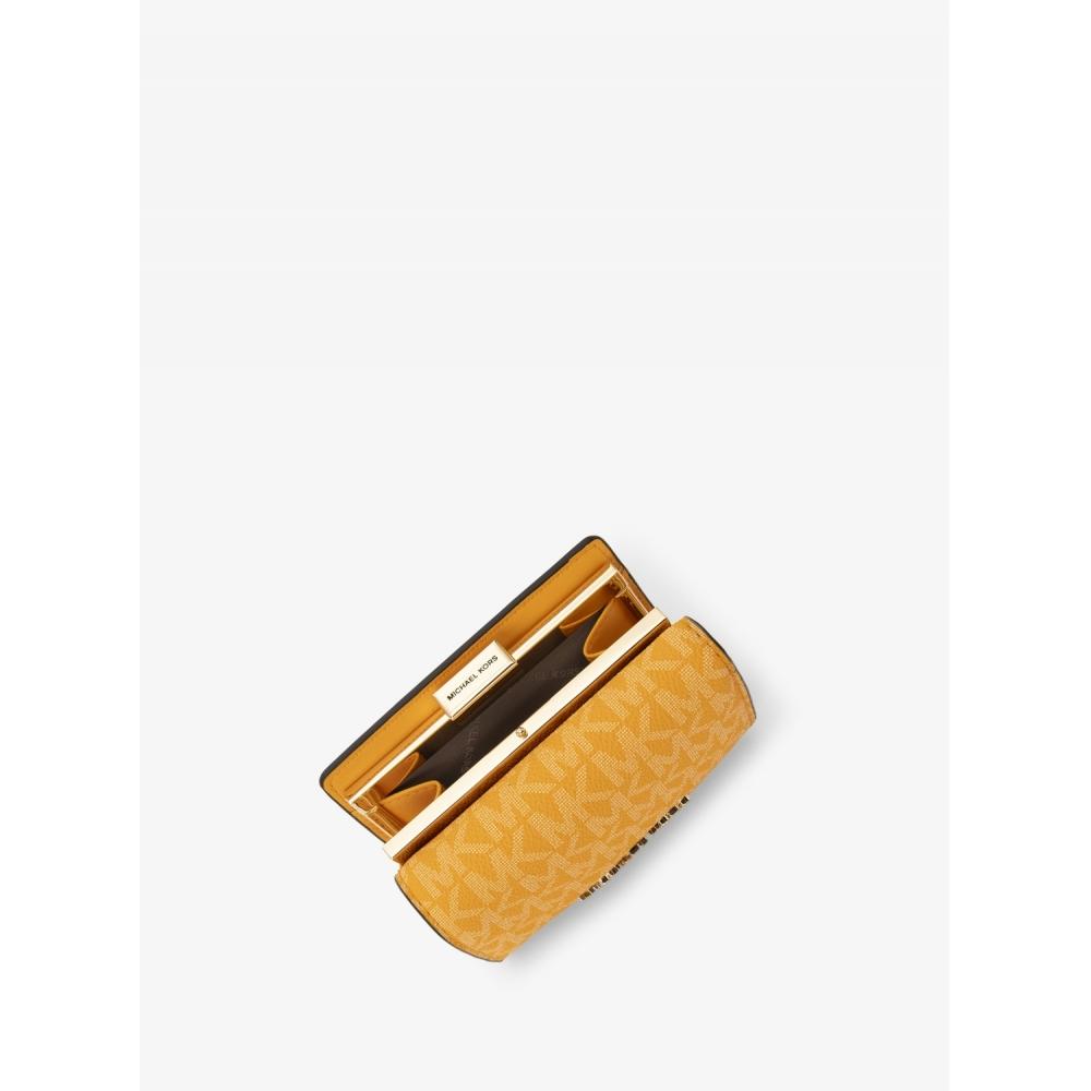 Michael Kors [japan Limited] Jet Set Travel Compact Wallet Medium   Mk Signature 35s3gtve2v3357 Pop Orange