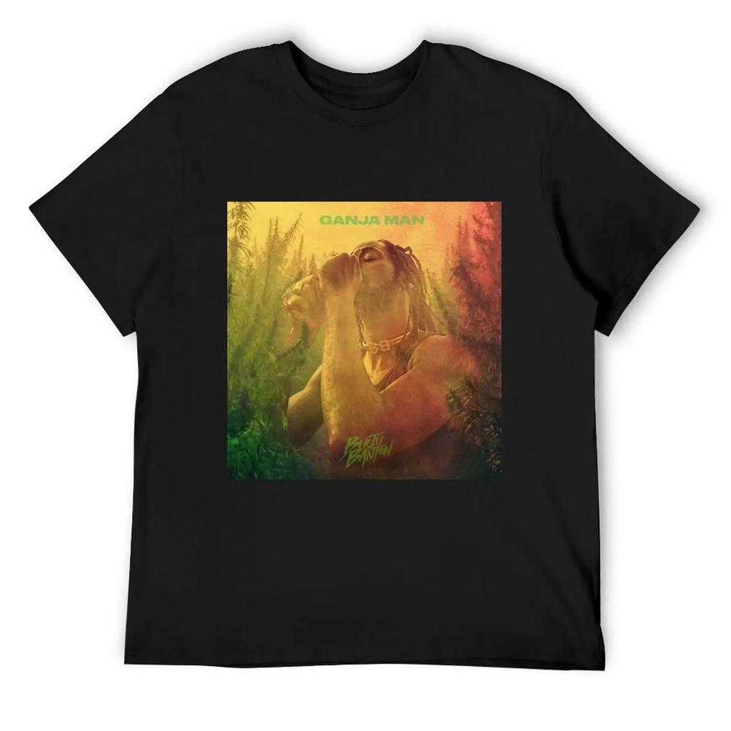 Buju Banton - Ganja Man T-Shirt summer tops blue archive gifts for boyfriend men graphic t shirts