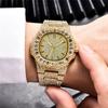 Full Diamond Watch Men's Trendy Man Cool Diamond-encrusted Gypsy Calendar Quartz Watch