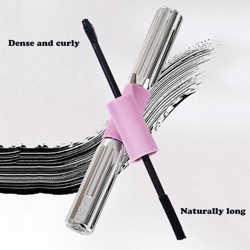 Double-In-One Mascara Silk Fiber Mascara Waterproof Mascara For Eyelash Extension Black Thick Lengthening Eyelashes Cosmetics