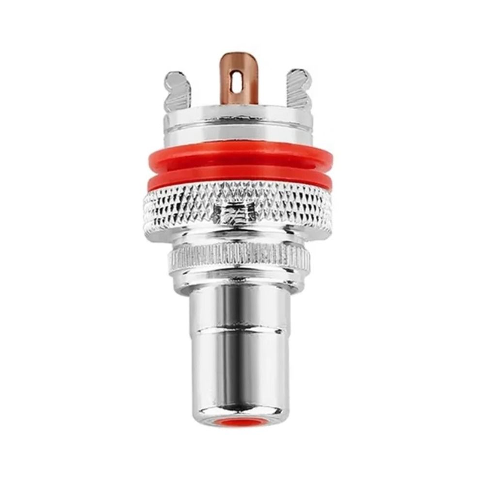 

Hi-Fi Адаптер Штекер RCA Аудиоразъем Позолоченные/Родированные Медные Шасси Разъемы CMC Silver-Red Ring