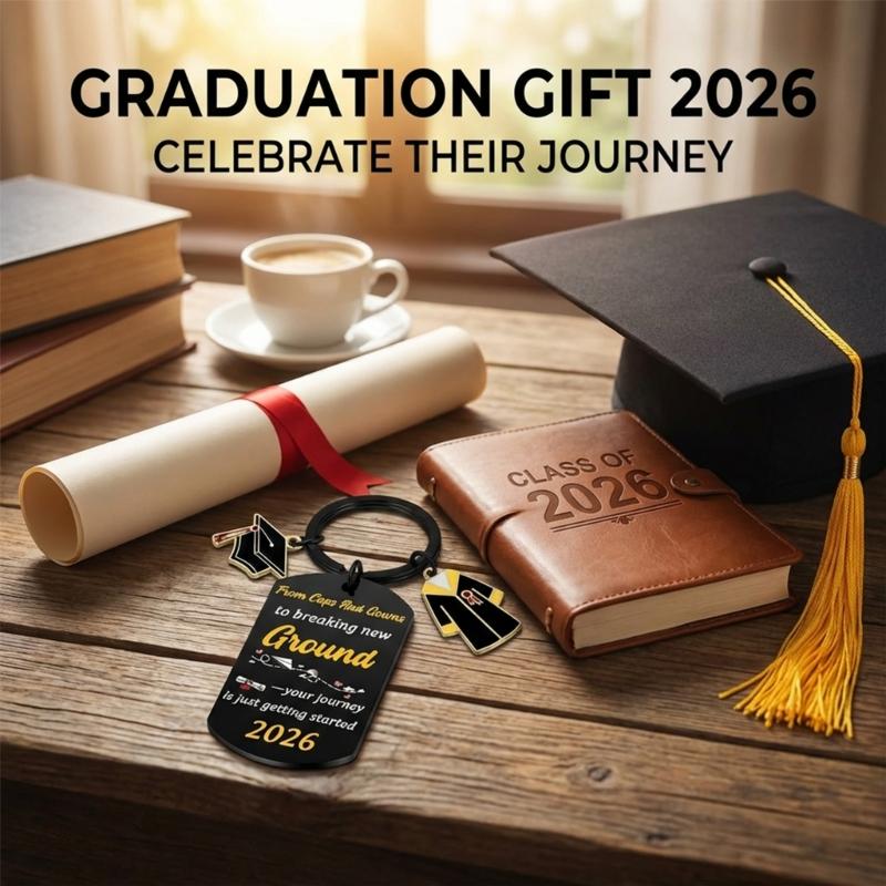 Stainless Steel Graduation Cap Keychain Bag Decoration For 2026 Commencement Academic Keepsake Graduation Gift