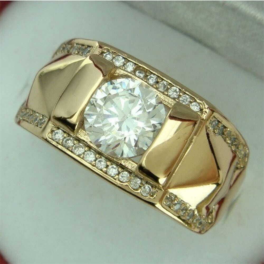Fashion Couple Rings Romantic Women Rhinestones CZ Rings Set Trendy Men Stainless Steel Zircon Stone Rings Wedding Band Jewelry