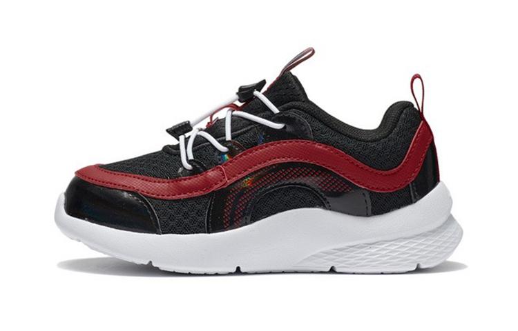 Li Ning YOUNG Slip Resistant Cushioning Abrasion Resistant Kids Lifestyle Shoes Vermilion Children Aged 3 7 Years Old YKNS018-1 25