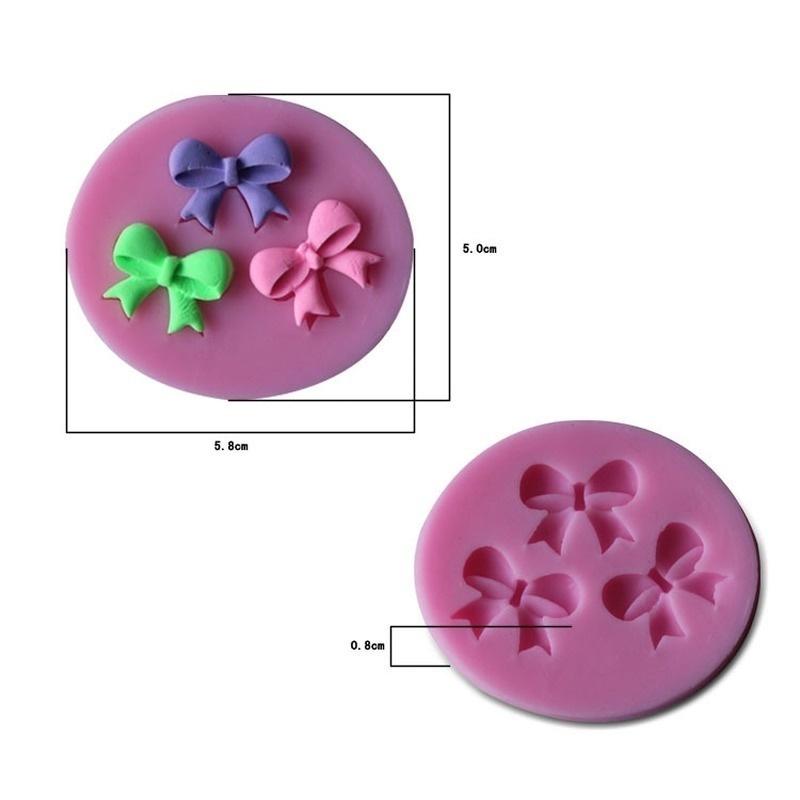 DIY Cake Tools Baking Pastry Fondant Cake Decorating Tools Bow Ties Silicone Cake Mold 3D Chocolate Candy Mold