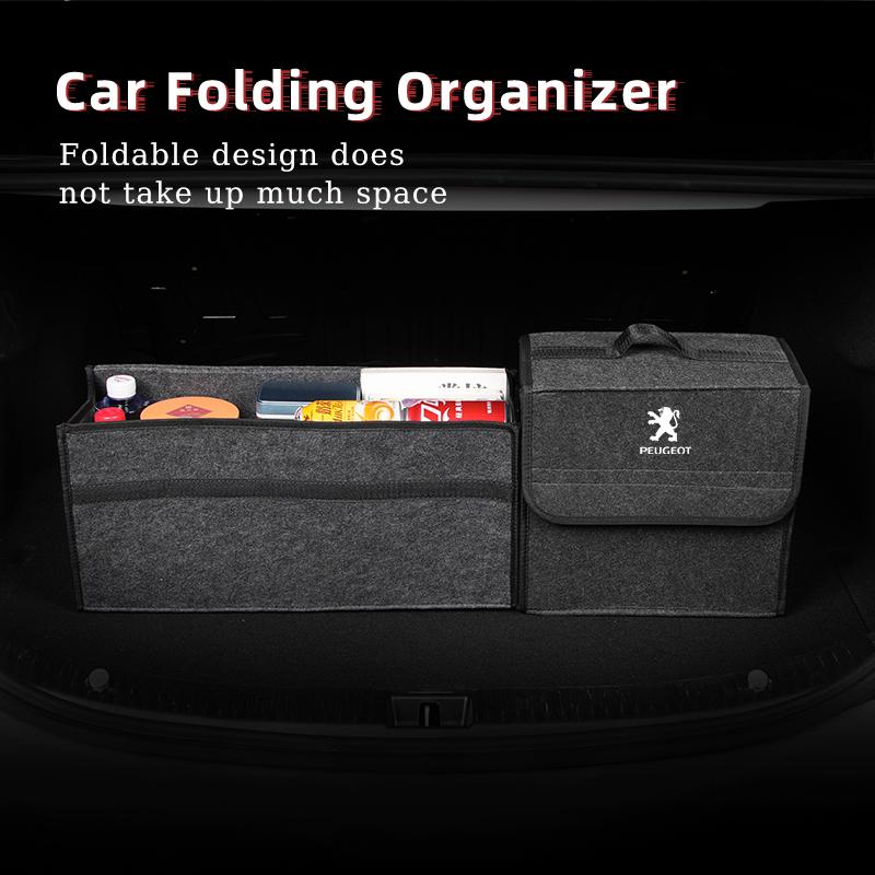 Car Trunk Storage Box Organizer Foldable Stowing Tidying Container Bag For Peugeot 407 508 2008S 5008 307 308 3008 206 207 208