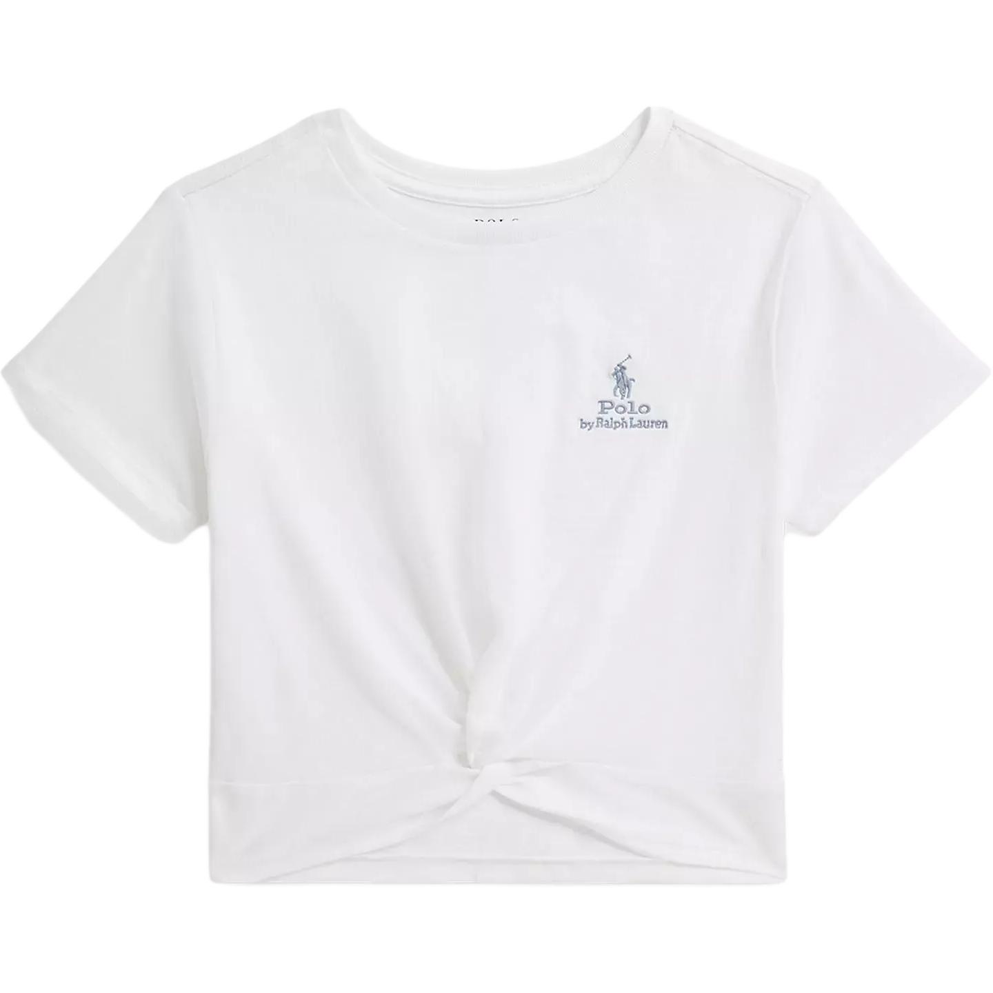 

Футболка Polo Ralph Lauren Ss26 Хлопок Вышитый Логотип Круглый Вырез Короткий Рукав Классическое Издание Детские топы 313A11780-002 XL