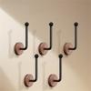 Adhesive Wood Hook Auto Adhesive Home Organizers For Bathroom Storage Drillless Mounting Durable Wooden Design