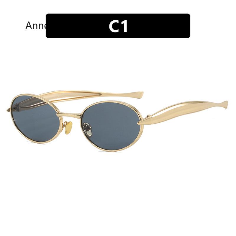 Luxury Oval Frame Sunglasses Women Trendy Round Small Frame Sun Glasses Classic Shades High Quality Classic Men Eyewear
