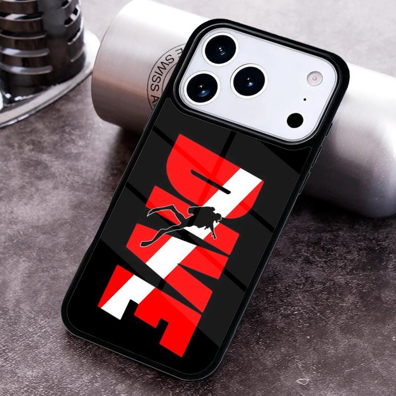 Scuba Diver Underwater Diving Phone Case For iPhone 17,16e,15,14,13,12,11,Mini,Pro,MAX soft Silicone Cover
