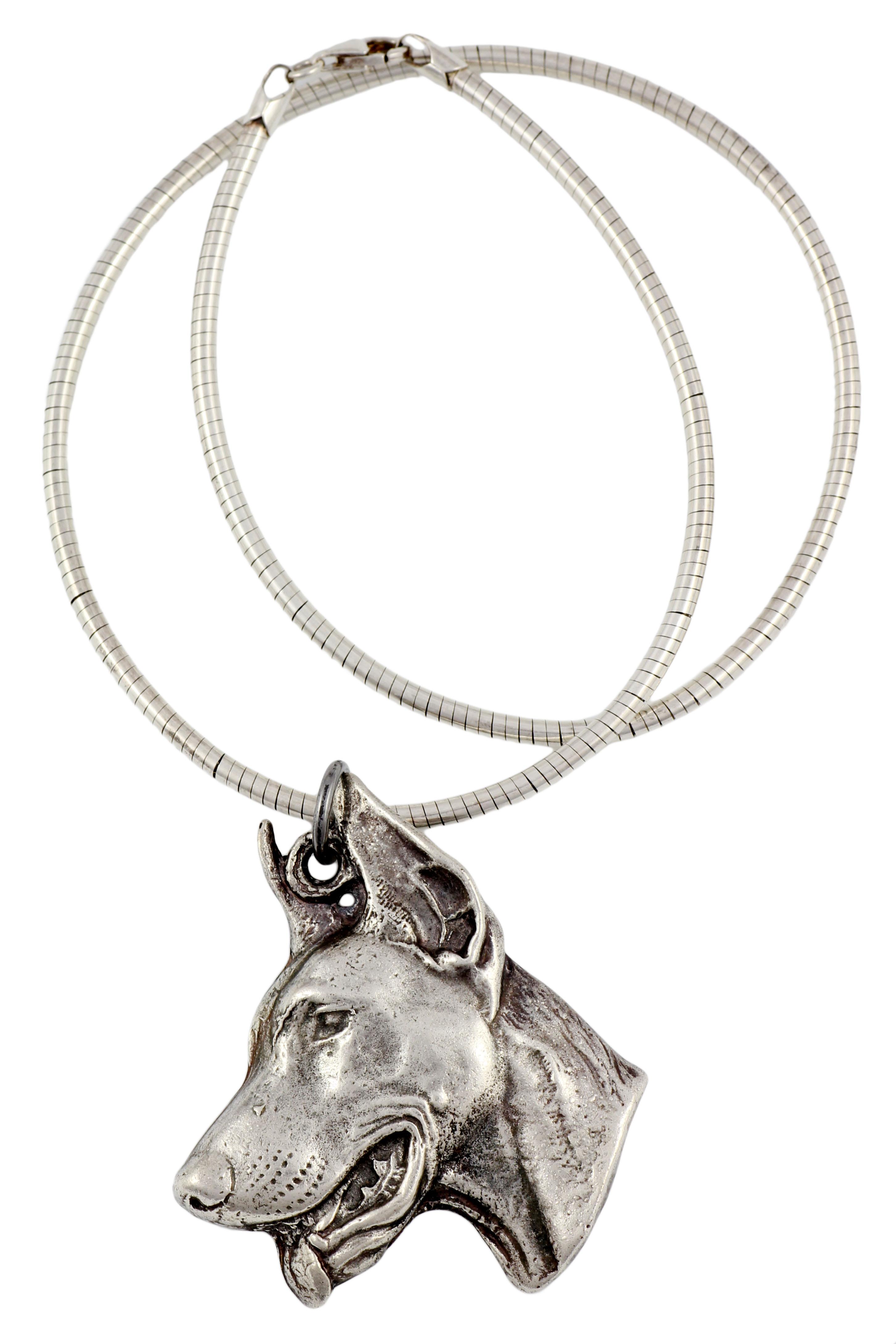

Dobermann, Doberman Pinscher, Dobie I - Dog necklace, unique jewellery for the dog fan, unique adder pendant by Art-Dog brand срібний