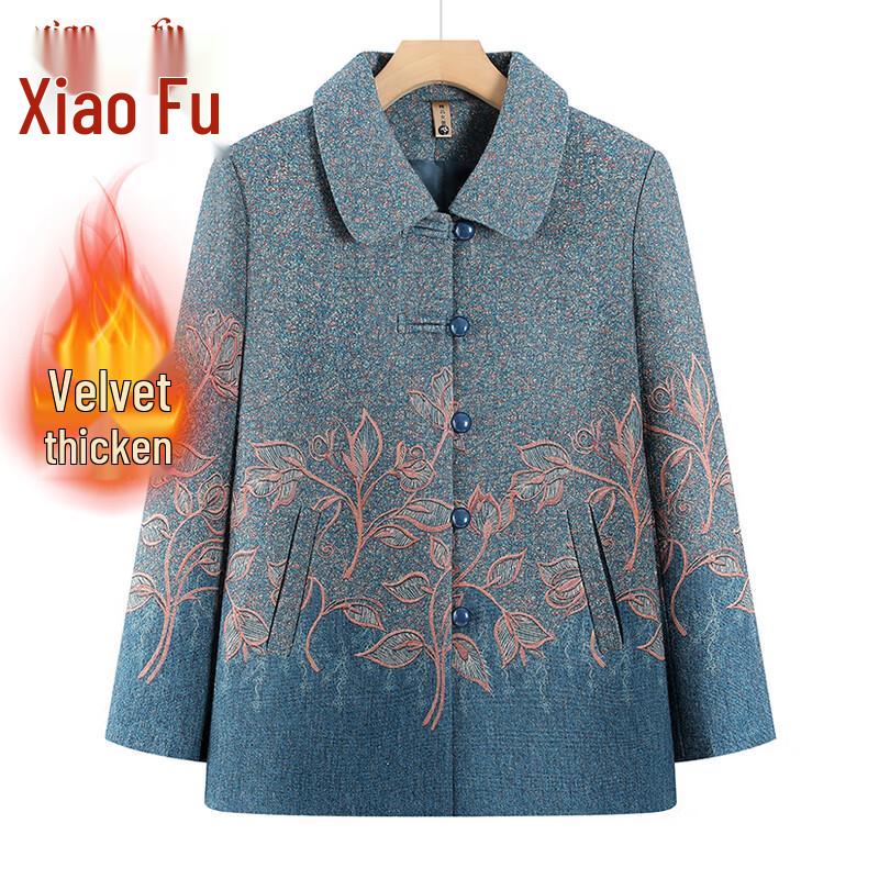 Middle-Aged Women's Floral Autumn Jacket