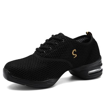 Neue Tanzschuhe Square Dance Schuhe mittlerer Absatz Damen Mesh atmungsaktiv Fitness Sport Tanzschuhe