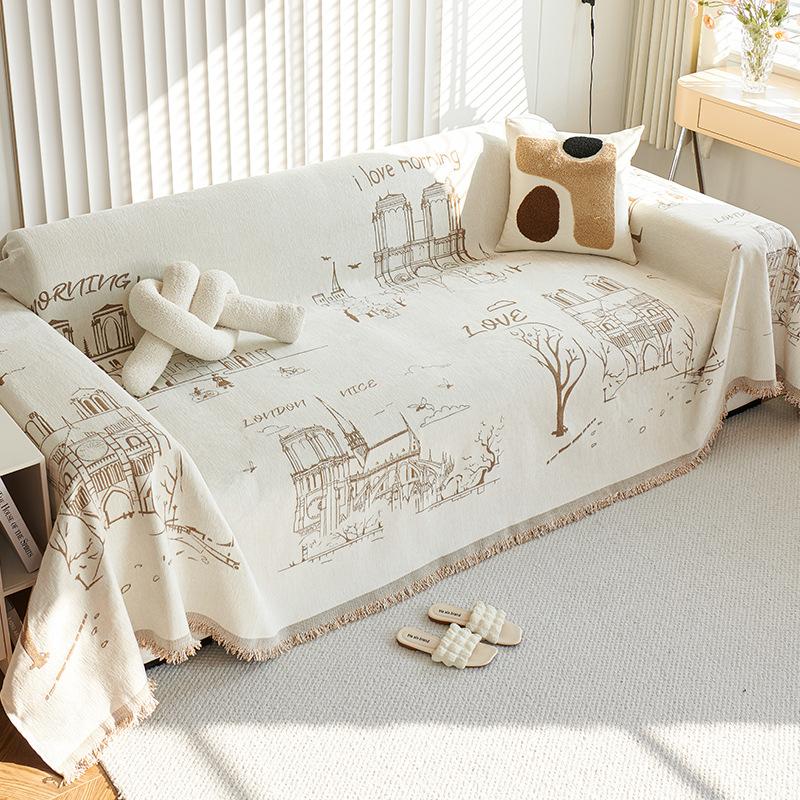 

Высококачественный чехол для дивана в стиле INS, ткань из синели, не царапающий чехол для дивана, универсальный универсальный чехол, универсальный коврик на четыре сезона 180*230cm