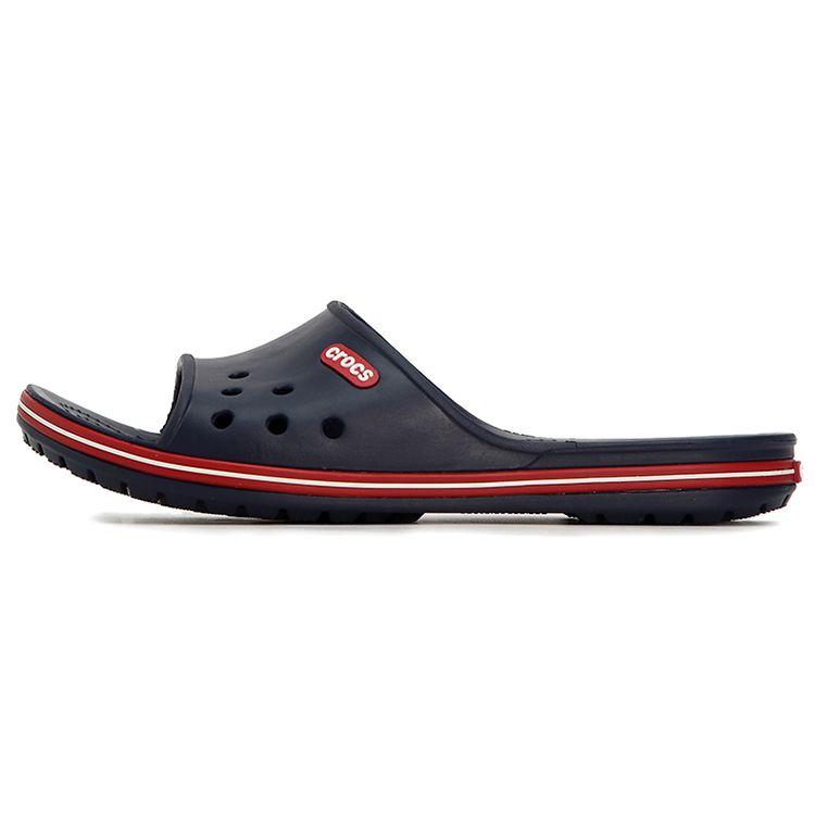 Crocs Unisex Crocband II Slide Navy Red Comfort Slides 204108-4CC 43-44