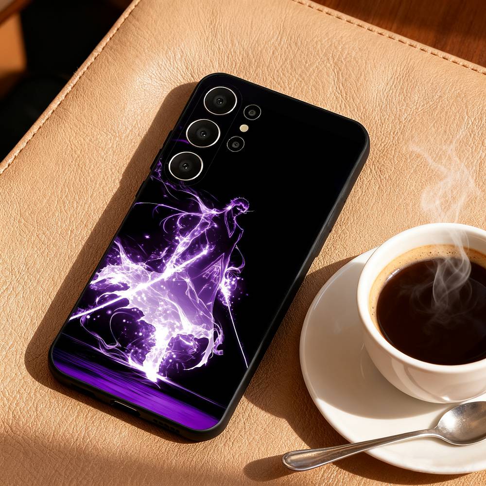 B-Bleach Anime Aizen Phone Case For Samsung S26,S25,S24,S21,S22,S23,S30,Ultra,S20,FE,Lite,10,9,Black Cover