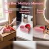 2 Compartments Heart-Shaped Jewelry Box 3D Printed Double Colors Storage Box  Gift for Girlfriend